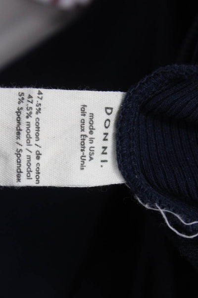 Donni Womens Sweatpants Dark Blue Cotton Modal Spandex Size XS