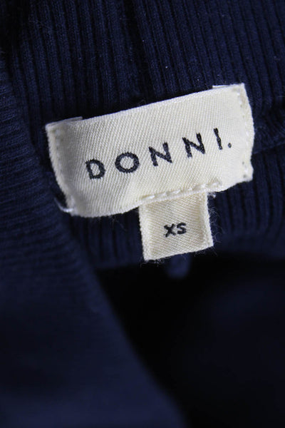 Donni Womens Sweatpants Dark Blue Cotton Modal Spandex Size XS