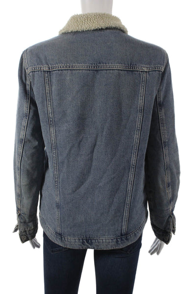 Mavi Jeans Womens Blue Collared Button Long Sleeve Cotton Jacket Size XS