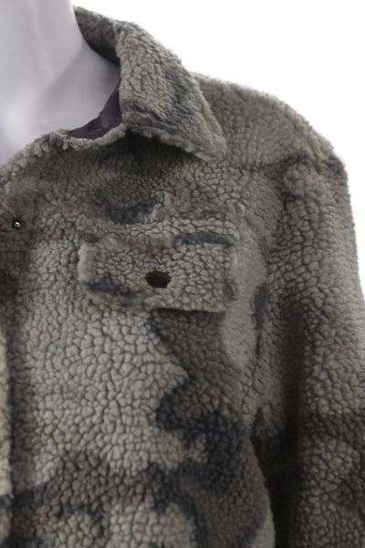 Vintage Havana Womens Military Camouflage Jacket Gray Size S