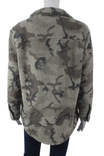 Vintage Havana Womens Military Camouflage Jacket Gray Size S