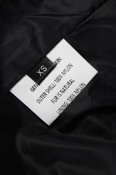 Linda Richards Womens Puffer Jacket Black Nylon Zip Sleeveless Size XS