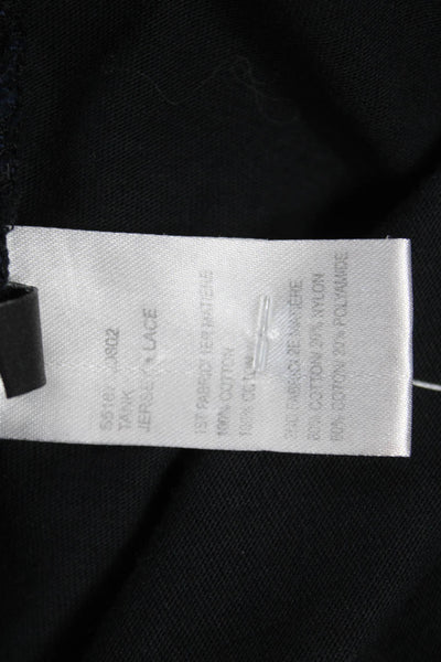 Joseph Womens Basic Jersey Tank Black Cotton Size M