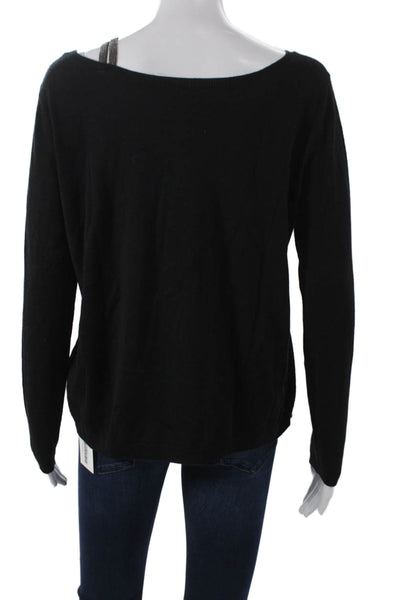 Fabiana Filippi Women Basic Sweater Black Long Sleeve Size XS