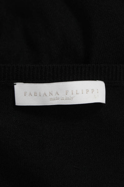 Fabiana Filippi Women Basic Sweater Black Long Sleeve Size XS
