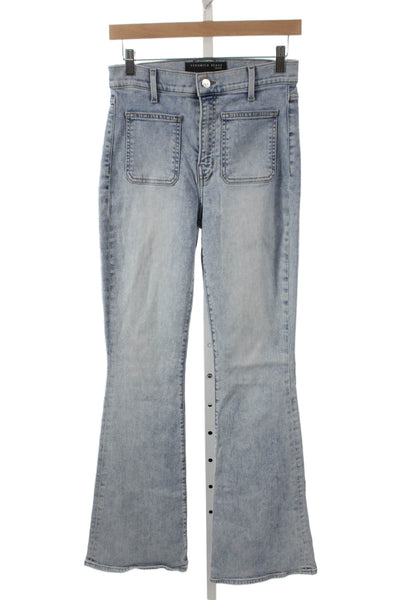 Veronica Beard Womens Flared Jeans Light Blue High Rise Size 28