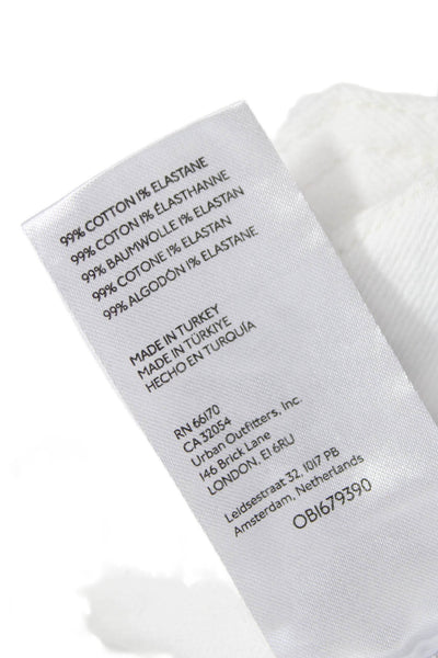 Maeve Anthropologie Women Cropped White High Rise Pants Size 29