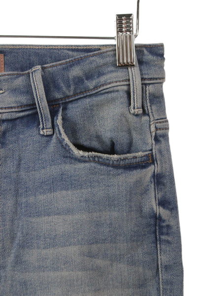 Mother Women Cropped Mom Jeans Light Blue Mid Rise Size 28