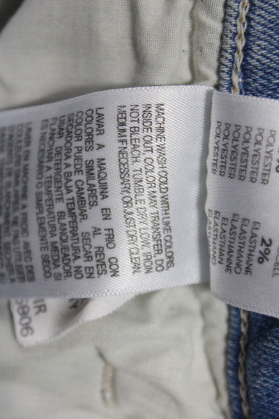 Mother Women Cropped Mom Jeans Light Blue Mid Rise Size 28