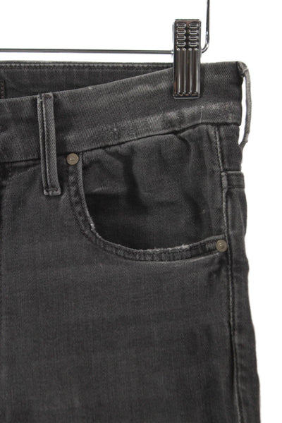 Mother Womens Skinny Ankle Jeans Dark Gray Mid Rise Cotton Stretch Size 27