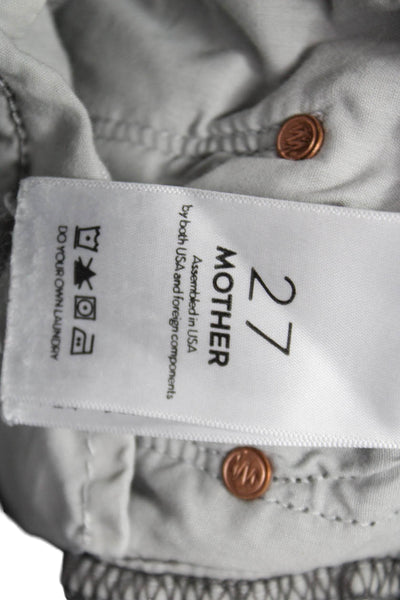Mother Womens Skinny Ankle Jeans Dark Gray Mid Rise Cotton Stretch Size 27