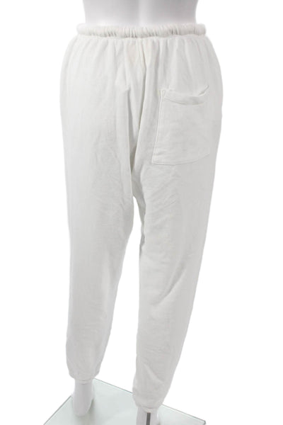 Electric & Rose Women Jogger Sweatpants White 100% Cotton Drawstring Size S