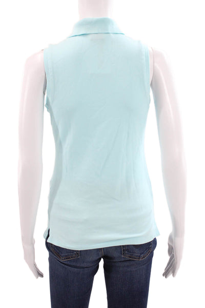 Ralph Lauren Golf Womens Sleeveless Collared Polo Light Blue Size XS