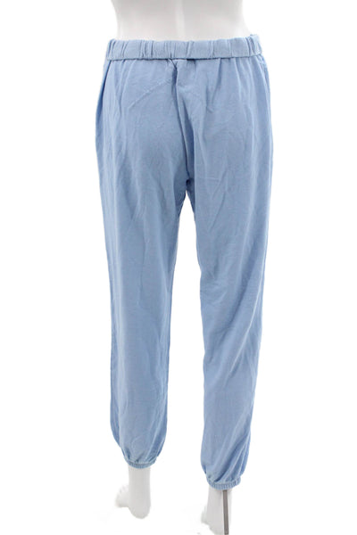 Jac Parker Unisex Joggers Light Blue Solid 90s Size S