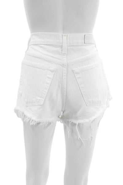 Solid & Striped X RE/DONE Unisex White 100% Cotton Beach Shorts Size 26
