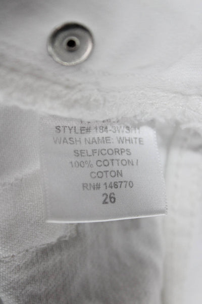 Solid & Striped X RE/DONE Unisex White 100% Cotton Beach Shorts Size 26