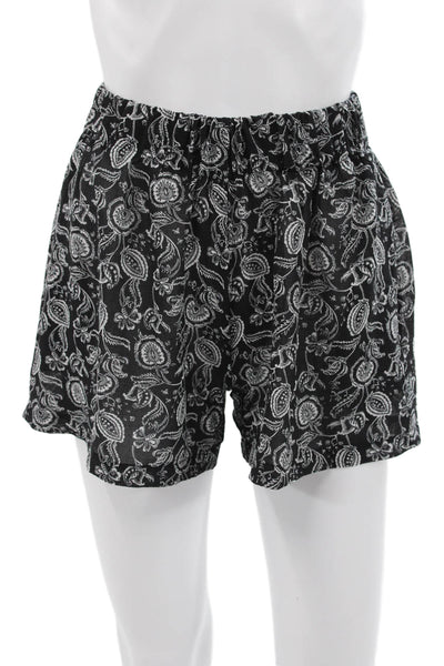 Muze Unisex Bohemian Paisley Black Shorts Size M