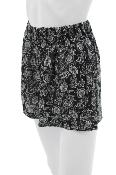 Muze Unisex Bohemian Paisley Black Shorts Size M