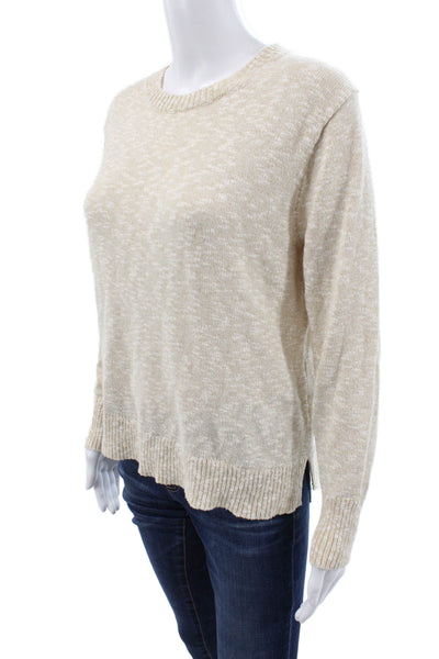 J Crew Unisex Beige Crew Neck Pullover Sweater Long Sleeve Size S