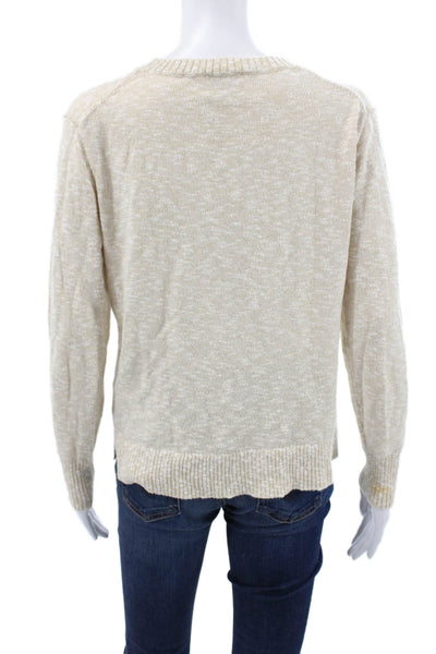 J Crew Unisex Beige Crew Neck Pullover Sweater Long Sleeve Size S