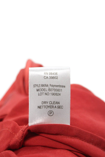 Theory Womens Shift Tank Dress Red Sleeveless Mini Round Neck Polyester Size 2