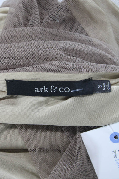 Ark & Co Womens Fit & Flare Mini Dress Brown Sleeveless Zip Size S