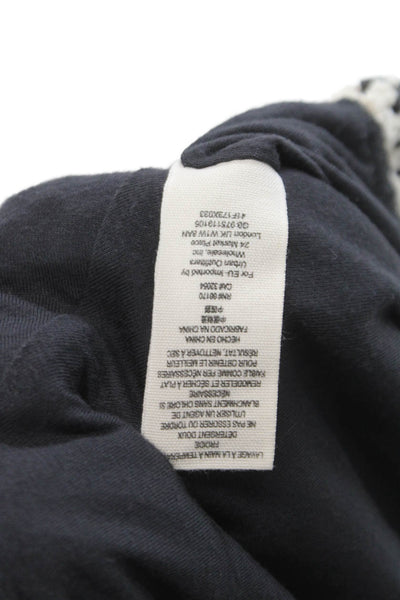 Free People Womens Bomber Jacket Black Nylon Zip Crew Neck Size S