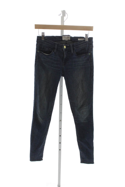 Frame Denim Womens Skinny Dark Blue Low Rise Jeans Size 26