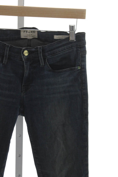 Frame Denim Womens Skinny Dark Blue Low Rise Jeans Size 26