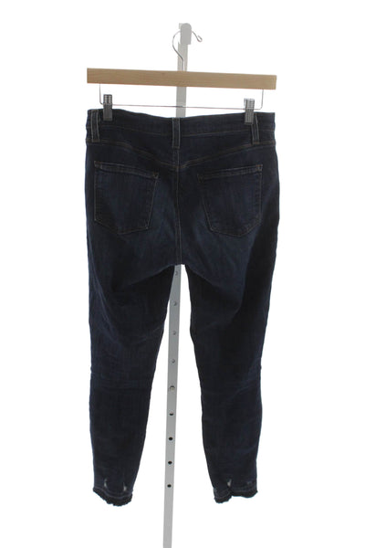 J Brand Womens Skinny Ankle Jeans Dark Blue Low Rise Size 26