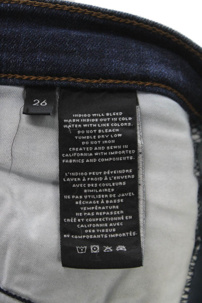 J Brand Womens Skinny Ankle Jeans Dark Blue Low Rise Size 26