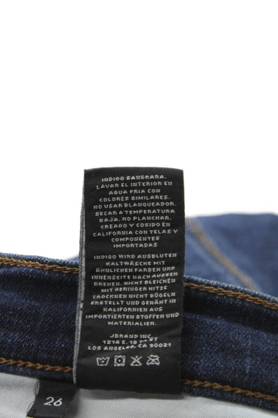 J Brand Womens Skinny Ankle Jeans Dark Blue Low Rise Size 26