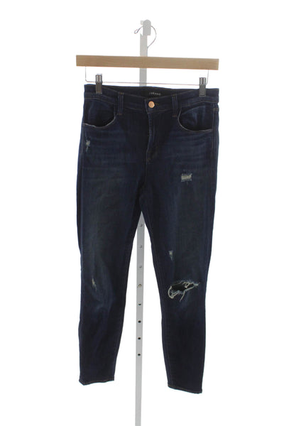 J Brand Womens Skinny Ankle High Rise Dark Blue Jeans Size 26