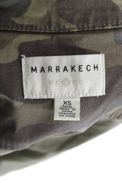 Marrakech Women Military Jacket Camouflage Green 3/4 Sleeve Petite Size XS
