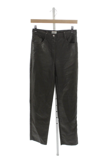 Wilfred Womens Biker Ankle Cropped Pants Dark Gray PU Size 4