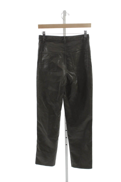 Wilfred Womens Biker Ankle Cropped Pants Dark Gray PU Size 4