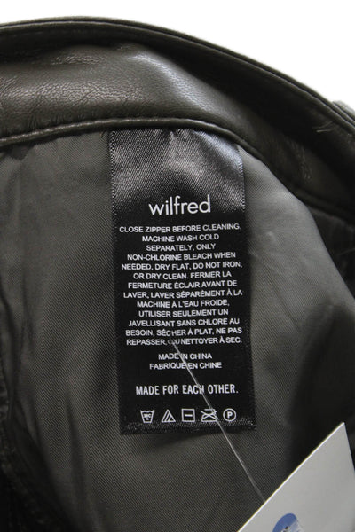 Wilfred Womens Biker Ankle Cropped Pants Dark Gray PU Size 4