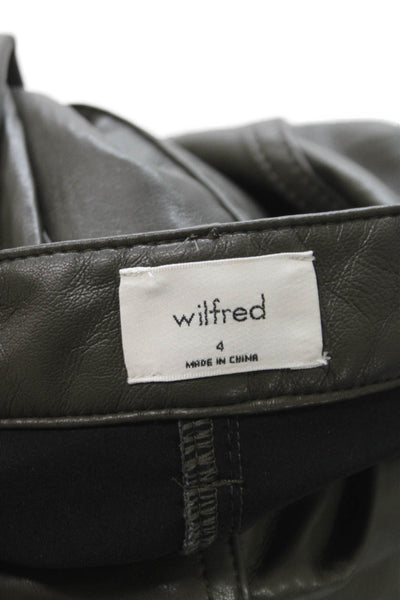 Wilfred Womens Biker Ankle Cropped Pants Dark Gray PU Size 4