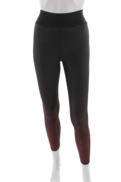 Ultracor Women Black Ankle Leggings Geometric Designer Size S