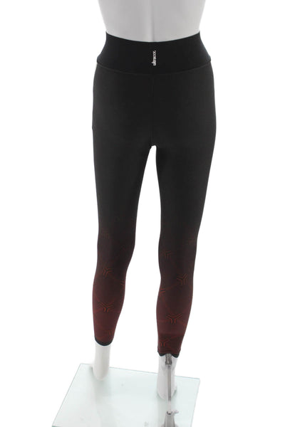 Ultracor Women Black Ankle Leggings Geometric Designer Size S