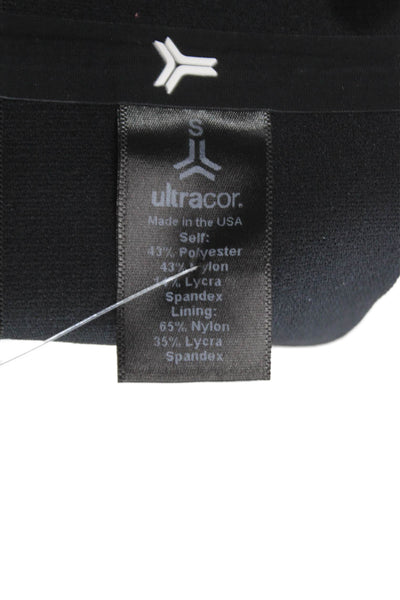 Ultracor Women Black Ankle Leggings Geometric Designer Size S