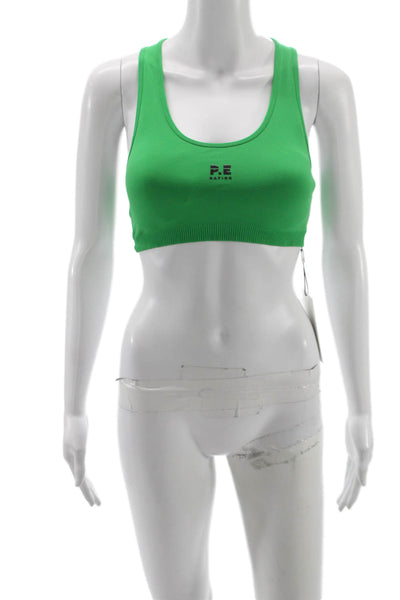 PE Nation Womens Restore Seamless Sports Bra Kelly Green Size Medium