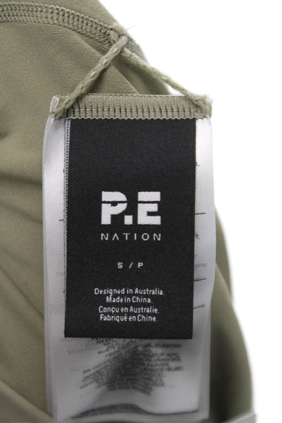 PE Nation Womens Cropped Tank Army Green Size S