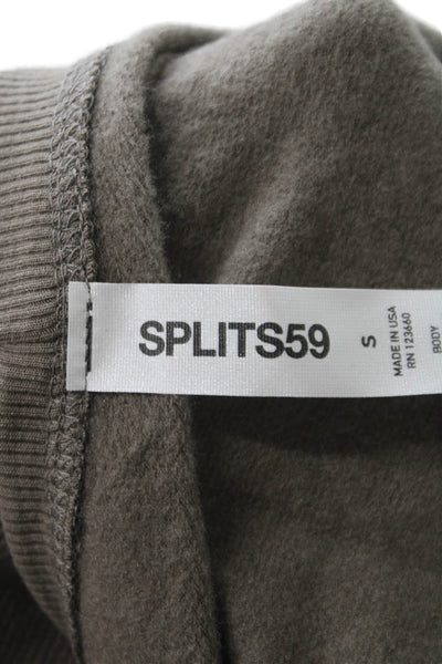 Splits 59 Women Brown Modal Spandex Long Sleeve Jacket Size S