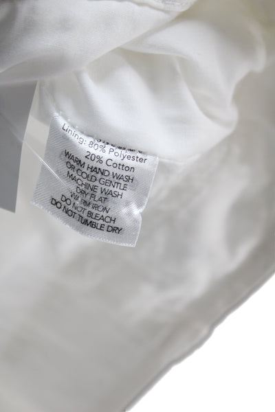 I Am Gia Womens White Cargo Pants Button Closure Size S