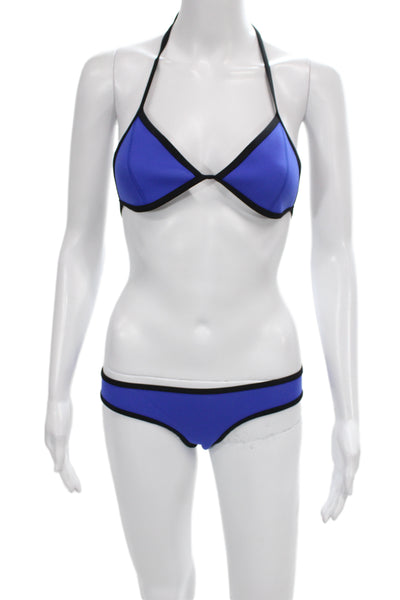 Triangl Women Bikini Set Blue Neoprene Beach Size S