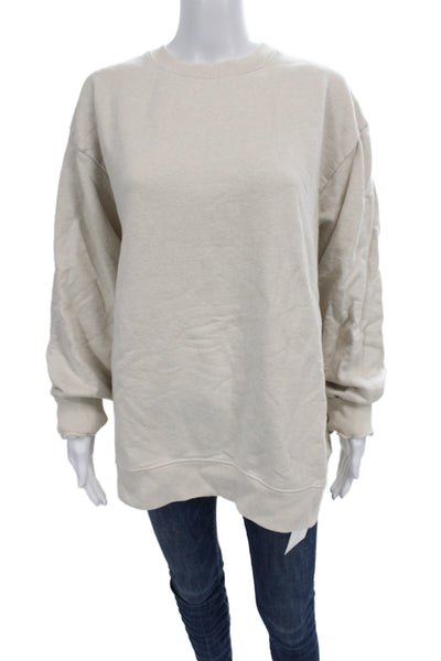 Brandy Melville Unisex Pullover Sweatshirt Beige Size One Size