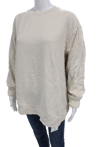 Brandy Melville Unisex Pullover Sweatshirt Beige Size One Size