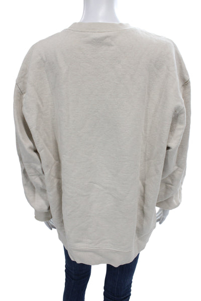 Brandy Melville Unisex Pullover Sweatshirt Beige Size One Size