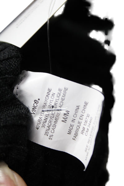 Vince Unisex Cardigan Sweater Dark Gray V-Neck Button Cashmere Blend Size M
